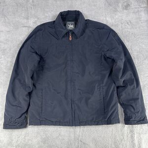 Spiewak Jacket Men's Large Navy Blue Quilted Lined Pockets Collared Full Zip
